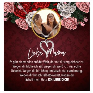 Mama Schmuck Personalisiertes Geschenk Muttertag Geburtstag Frauen Halskette Personalisisierbar Karte Herz Collier Echt Silber Weihnachten