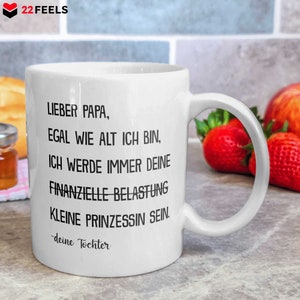 Vater Tochter Tasse Vatertag Geschenk Tochter Geschenk Vater Geburtstag Geschenk Vater Tasse Vatertagsgeschenk Papa Weihnachten Bild 4