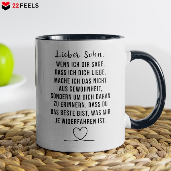 Sohn Geschenk 18. Geburtstag Tasse Abitur Abschluss Weihnachten von Eltern Mama Papa An Mein Kind Jungs Männer 30 Jahre Kaffeetasse Spuch