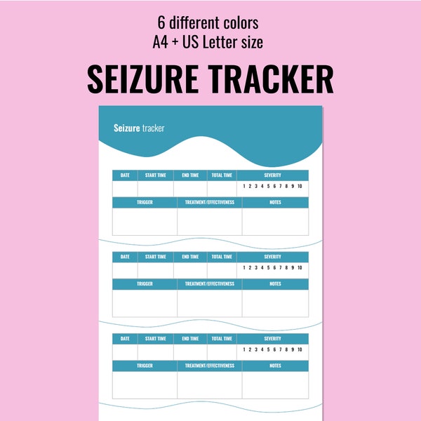 Seizure Tracker Printable - Etsy