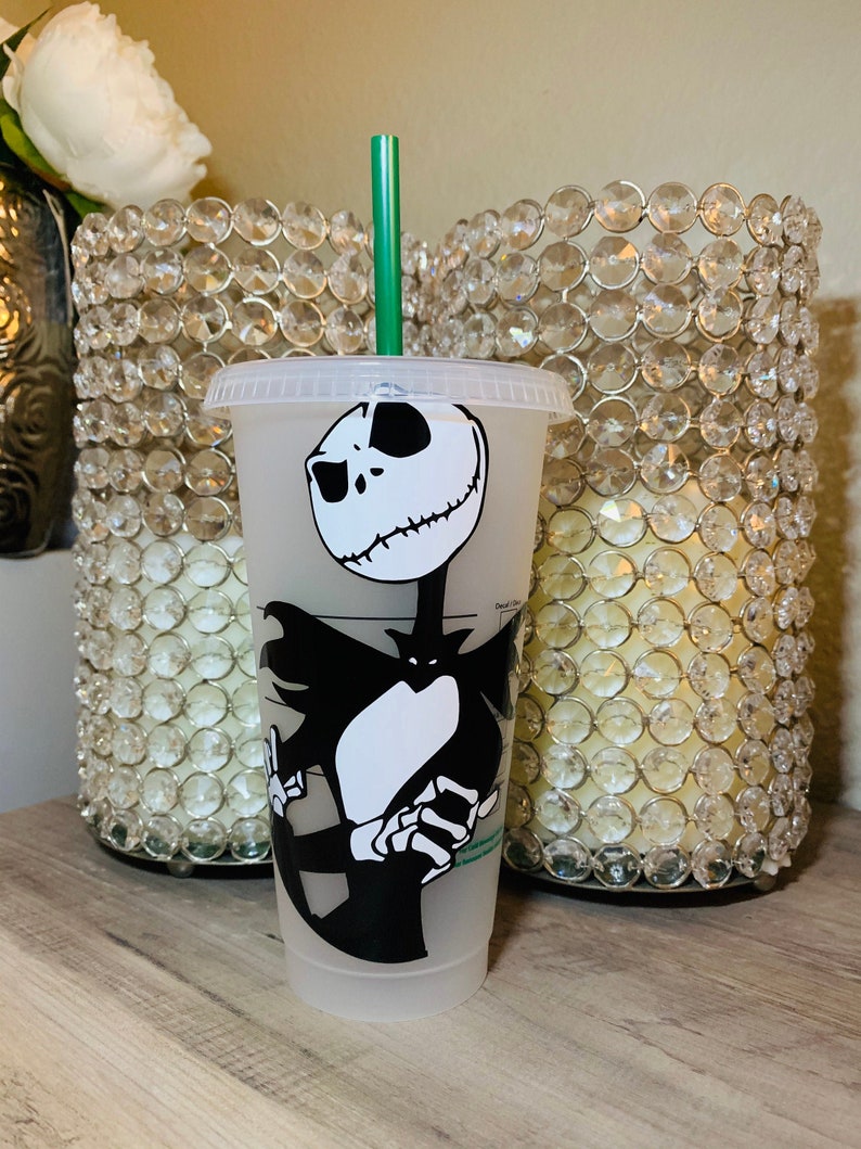 Jack and Sally Starbucks Tumbler Nightmare Before Christmas Etsy
