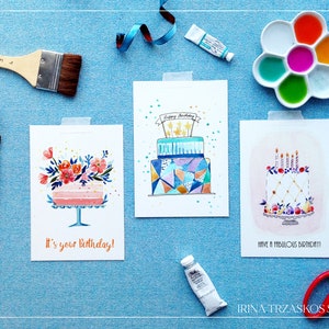 Birthday Cards - Tutorial for Beginners, DIY Artwork Watercolor ...
