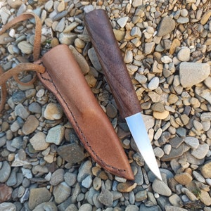 Small medieval neck knife with scabbard