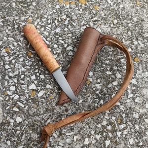 Small medieval neck knife with scabbard
