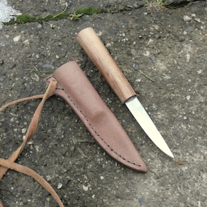 Small medieval neck knife with scabbard