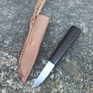 Small medieval neck knife with scabbard