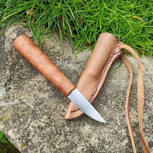 Small medieval neck knife with scabbard