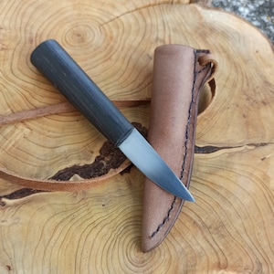 Small medieval neck knife with scabbard