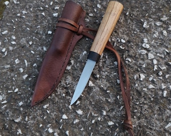 Cuchillo vikingo/eslavo con vaina