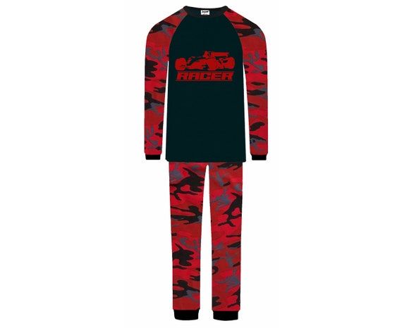 Boys Racing Car Grand Prix Pyjamas Pjs Motor Sports Premium