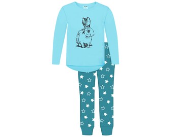 Girls Rabbit Pyjamas Pjs Prestige Range