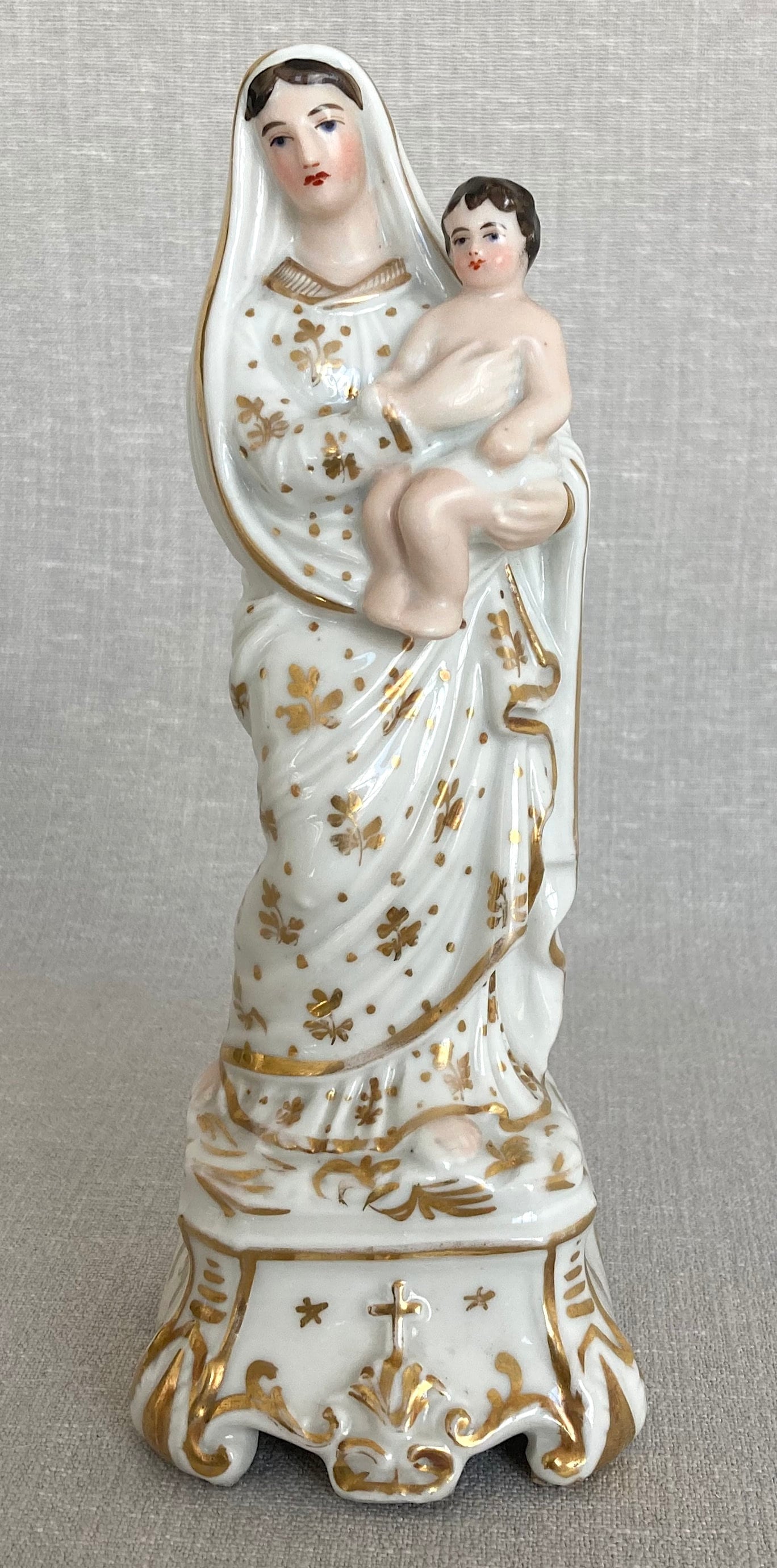 19th Century madonna With Child Jesus Statue Religious virgin Mary With ...
