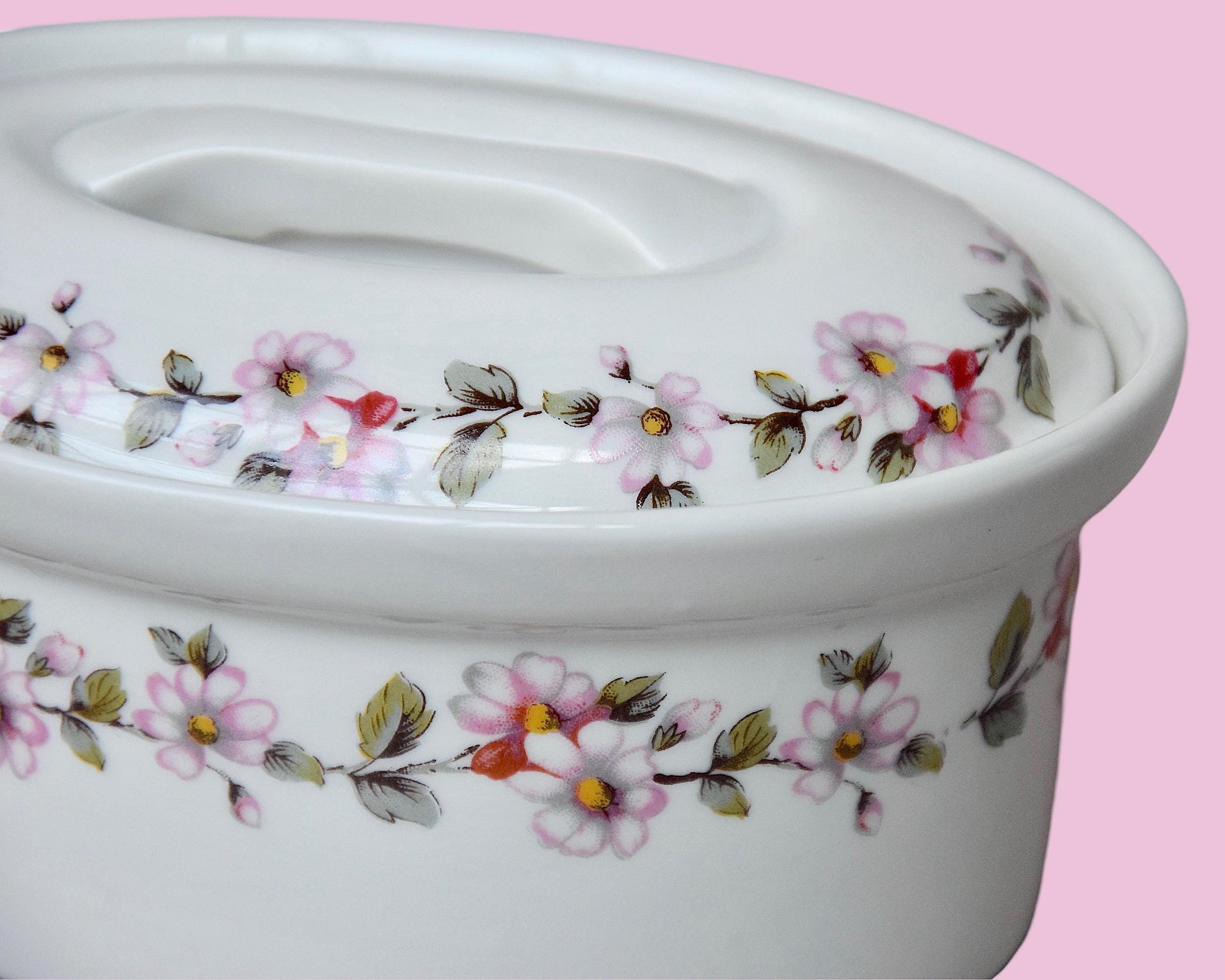Terrine En Porcelaine APILCO France - Décor Animalier, Lot De 6 Pièces, Bon état