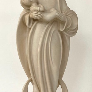 Art Nouveau / Deco XL "virgin Mary With Child Jesus" Statue - Religious ...