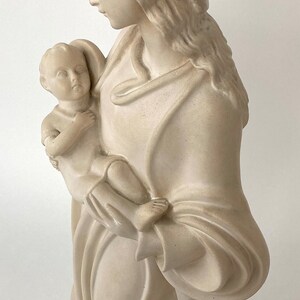 Art Nouveau / Deco XL "virgin Mary With Child Jesus" Statue - Religious ...