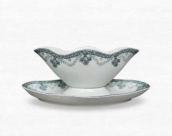 Saucière En Faïence Vintage – Saint-Amand Hamage Daillon, France, Vers 1900