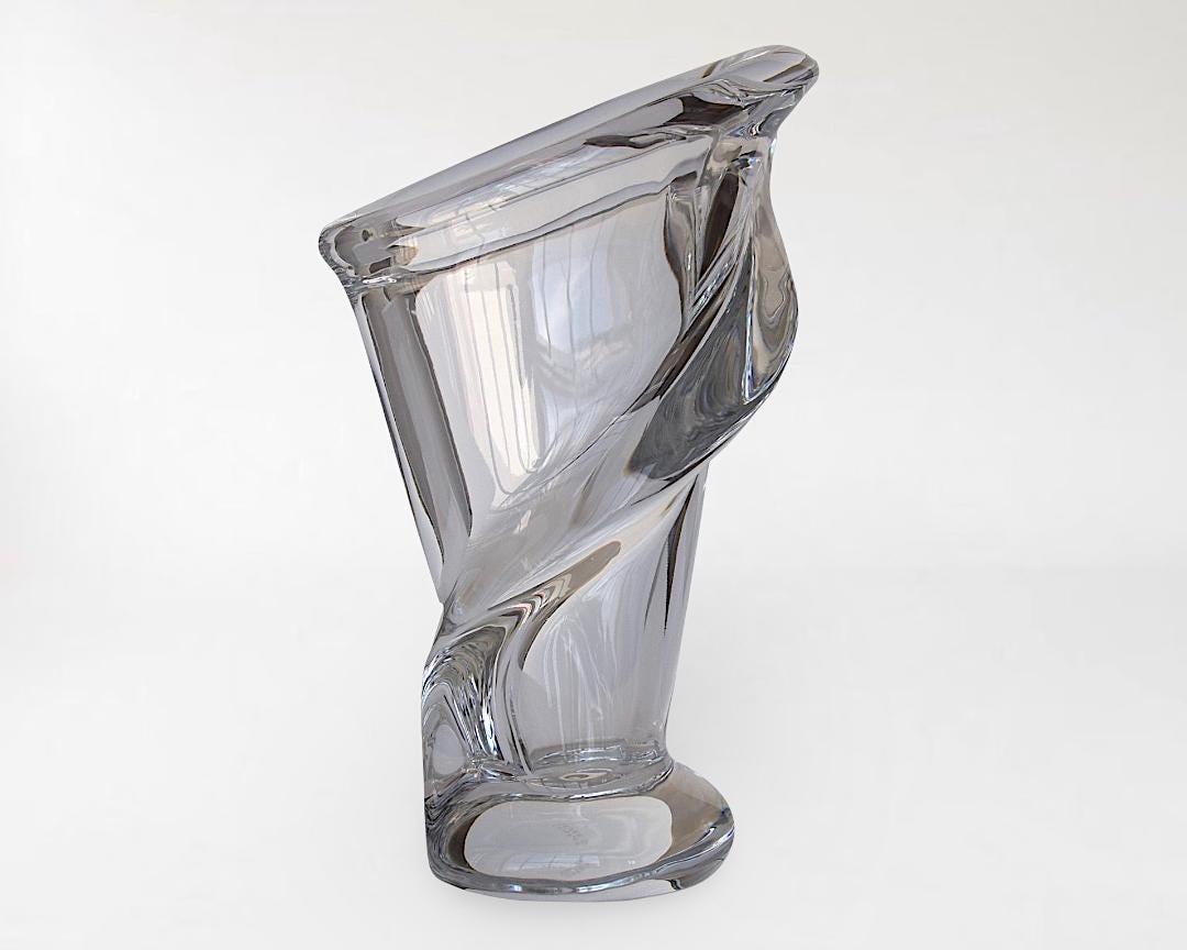 ◆CRISTAL de SERVES FRANCE クリスタル花瓶 フランス製◆ Crystal De Sevres Vase - Etsy