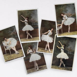 French Early 1900s "Paris Photo Atelier Anthony's" Postcards / Photocards (6) - Female Ballerina Series - France - 1900-1909 - (UNUSED).