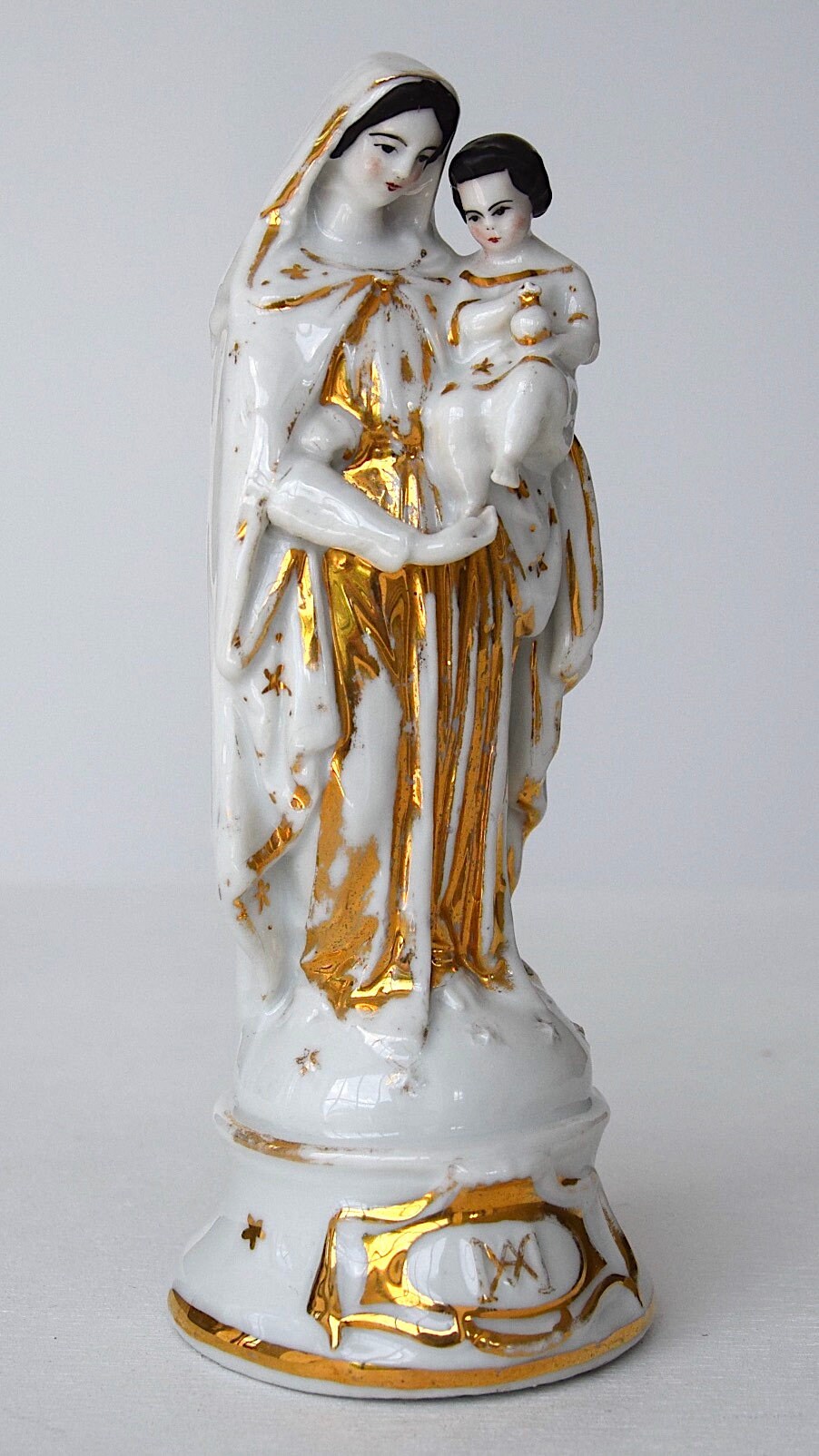 French 19th Century Vieux Paris madonna With Child Jesus Porcelain ...