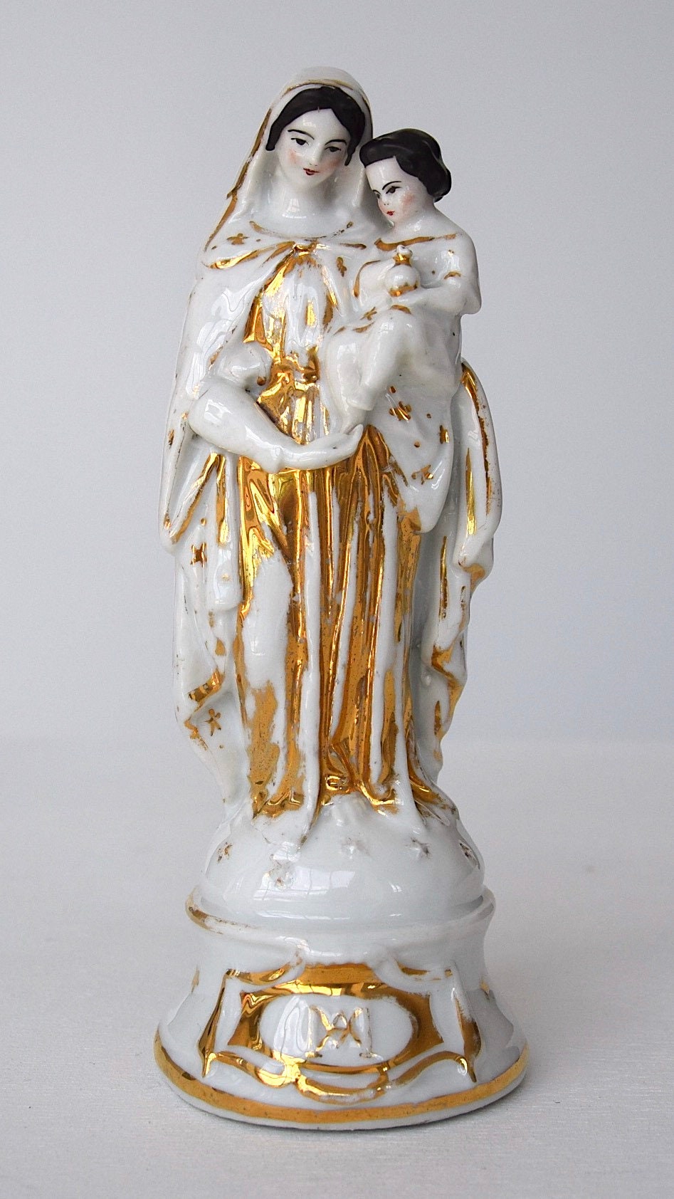 French 19th Century Vieux Paris madonna With Child Jesus Porcelain ...