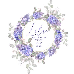 Corona de acuarela lila, flor azul, color lila, marco floral, tarjetas de boda, invitación de cumpleaños, San Valentín, clipart digital PNG