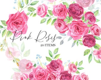 Aquarell hellrosa, altrosa Blumenstrauß, Blumen Clipart, Muttertagskarte, Hochzeit Ivivation, Pflanze. Handgemalt, PNG