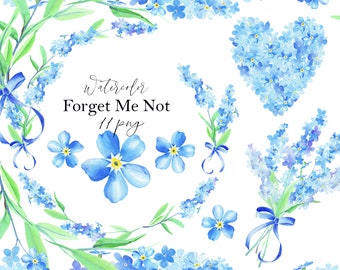 Forgetmenot Clipart Etsy