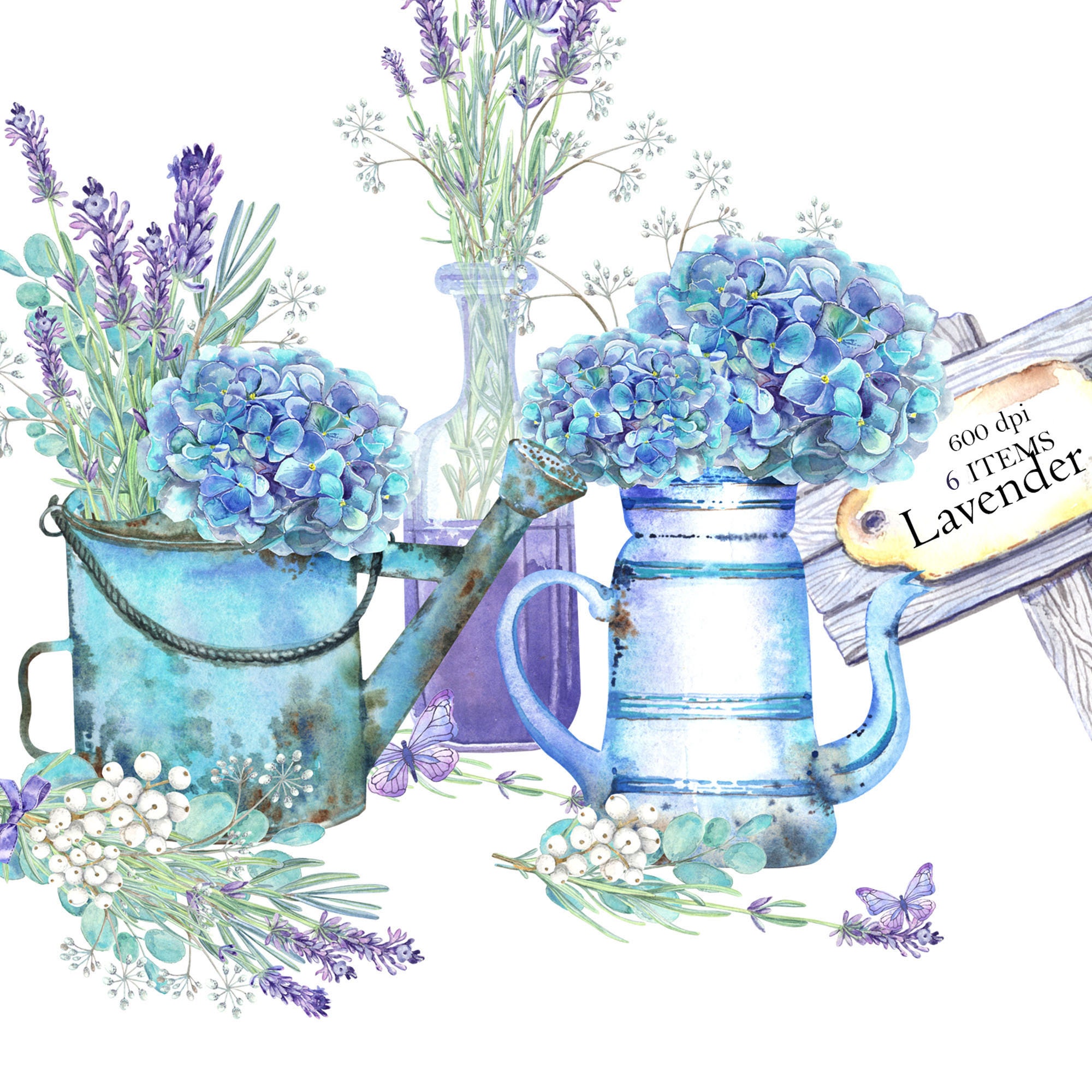 Dried Hydrangeas – Lemon & Lavender