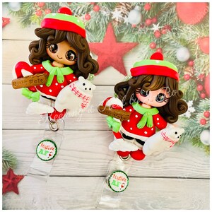 North Pole Christmas cuties themed badge reel