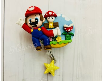 Videospiel Brother Mario Abzeichen Reel