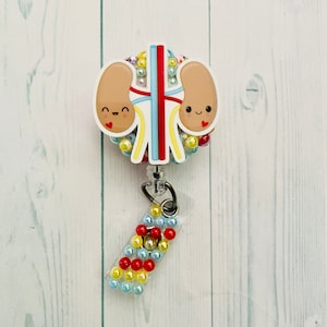 Cute Kidney themed badge reel kidneys