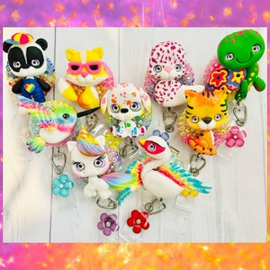 Colorful Lisa friends 80s 90s badge reel