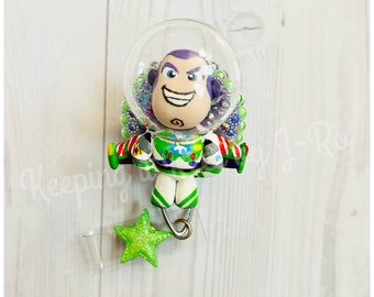 Spaceman buzz badge reel