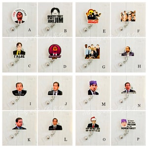 NEW STYLES ADDED! Tv show badge reel, office badge reel, funny badge reel
