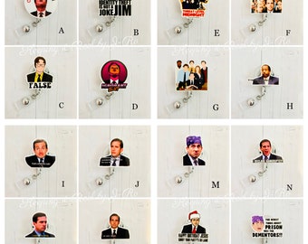 NEW STYLES ADDED! Tv show badge reel, office badge reel, funny badge reel