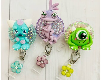 Cute monster badge reel