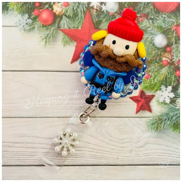 Yukon Cornelius themed badge reel