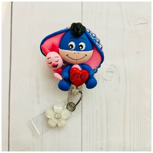 Best friends eeyore and piglet badge reel