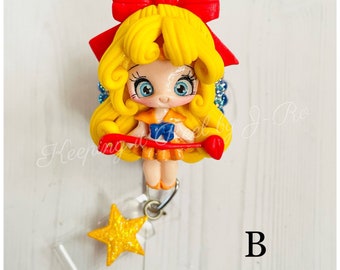 Sailor Moon Badge Reel/sailor Moon Star Wing Badge Holder/retractable ID  Badge Holder -  UK