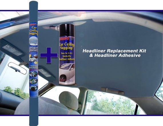 Truck Dark Blue Headliner Replacement Kit & Adhesive 