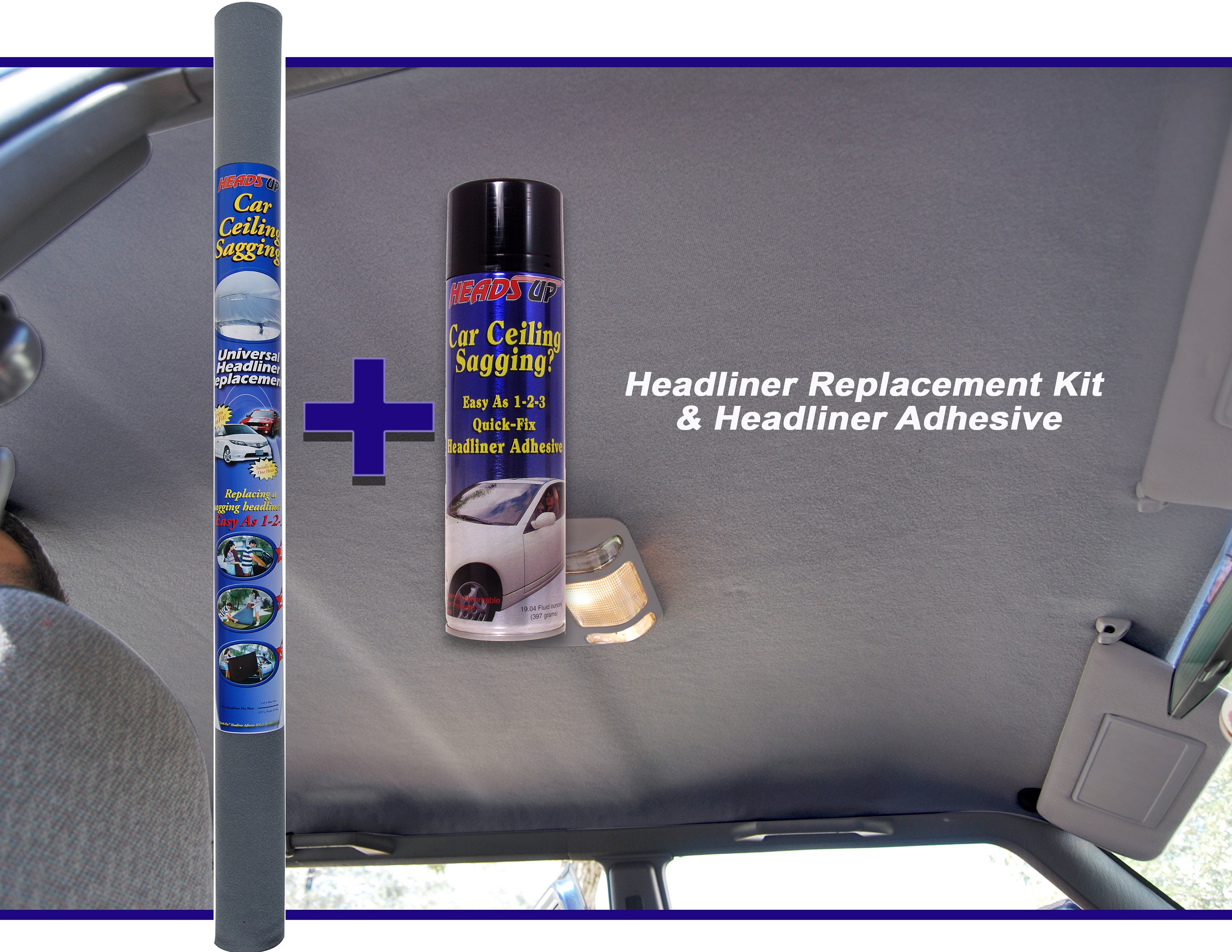 Truck Doe Skin Headliner Replacement Kit & Adhesive 