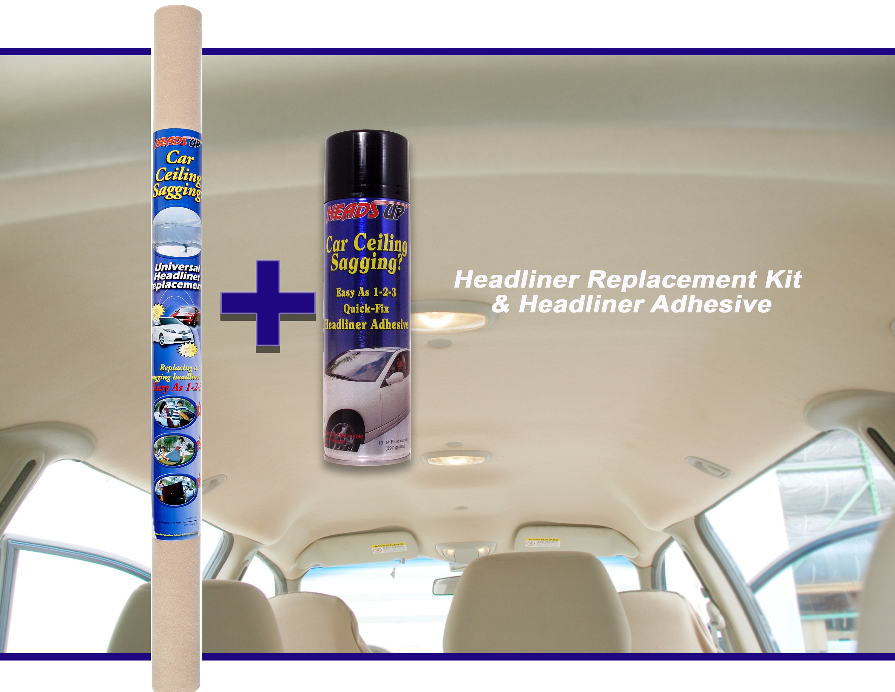 Beige Headliner Replacement Kit & Adhesive Etsy