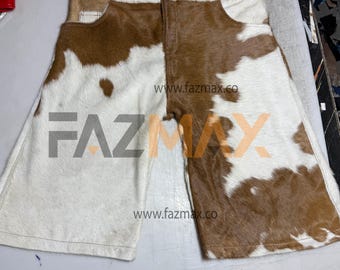 Cowhide Hair On Shorts: Western Style
