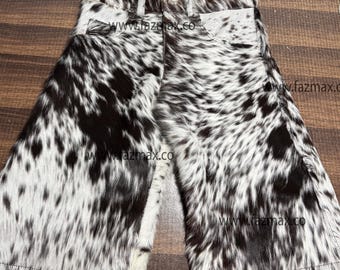 Cowhide Hair-On Shorts: Western Cowboy Style, Custom Size