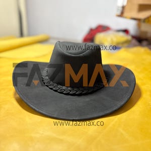 Handmade Leather Cowboy hat | Western Style Hat for Men and Women Australian Bush Style for Hiking & Outdoor Adventures fazmax