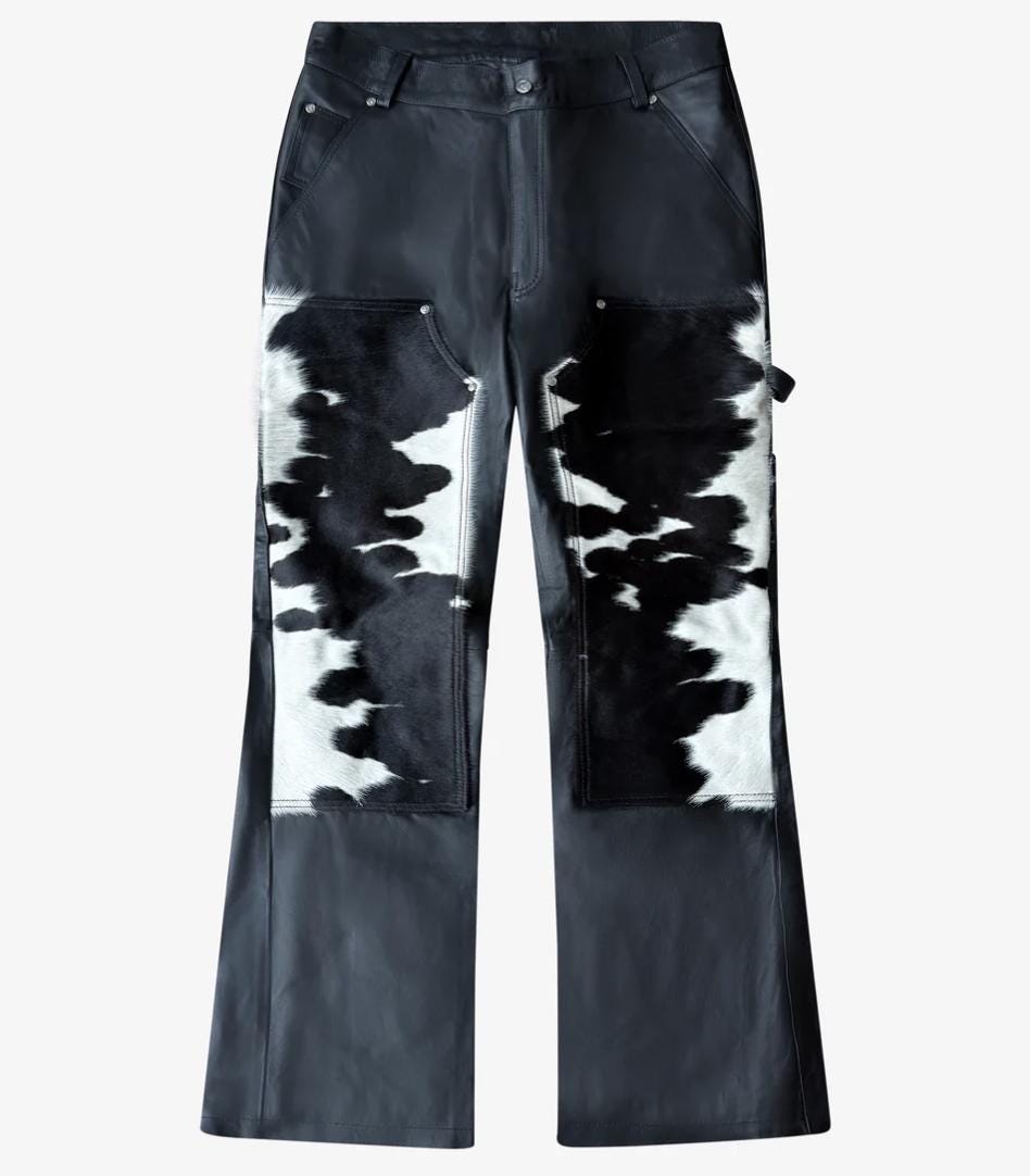Hair On Hide Cowhide Leather Pants: Western Style, Custom Fit