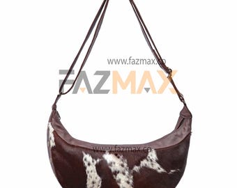 Handmade Cowhide Crossbody Sling Bag – Western Leather Shoulder Purse
