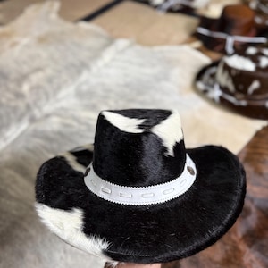 Handmade Snake Texture Leather Cowboy Hat: Western Rodeo Style
