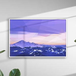 Mt Baker, Pacific Northwest Digital Download, Nature Print, Landscape Art, Nature Printable, Wall Art, Home Decor image 1