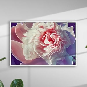 Pink Peony Floral Art Digital Download, Nature Print image 1